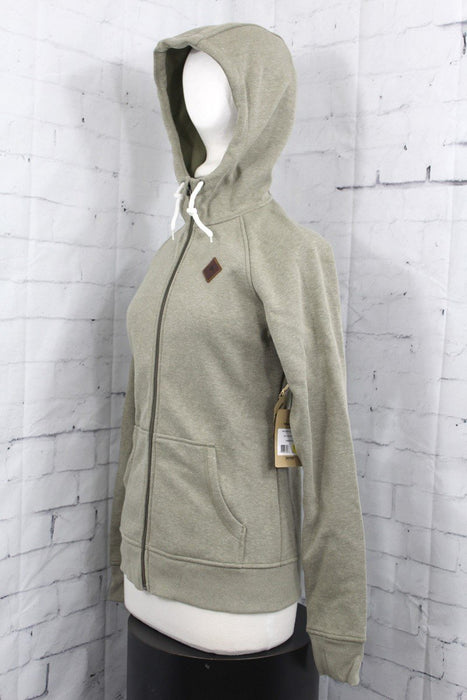 Burton Distill Fullzip Repellent Tech Hoodie Women's Medium Silt Heather New