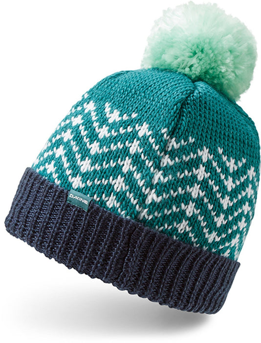 Dakine Women's Camila Acrylic Pom Beanie Night Sky Dark Teal New