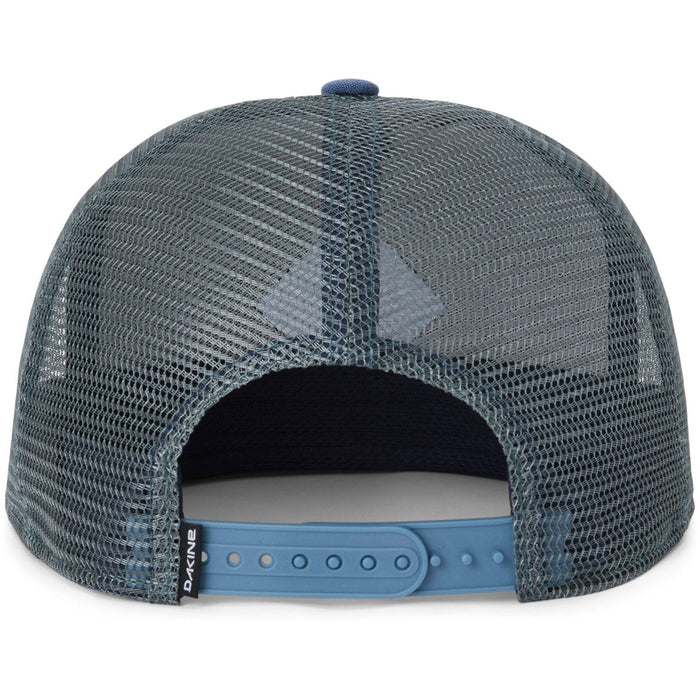 Dakine Classic Diamond Trucker Snapback Cap Flat Brim Hat Vintage Indigo Blue