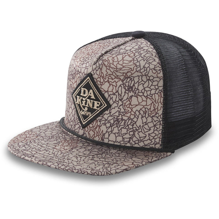 Dakine Classic Diamond Trucker Eco Snapback Cap Treeline Print Flat Brim Hat