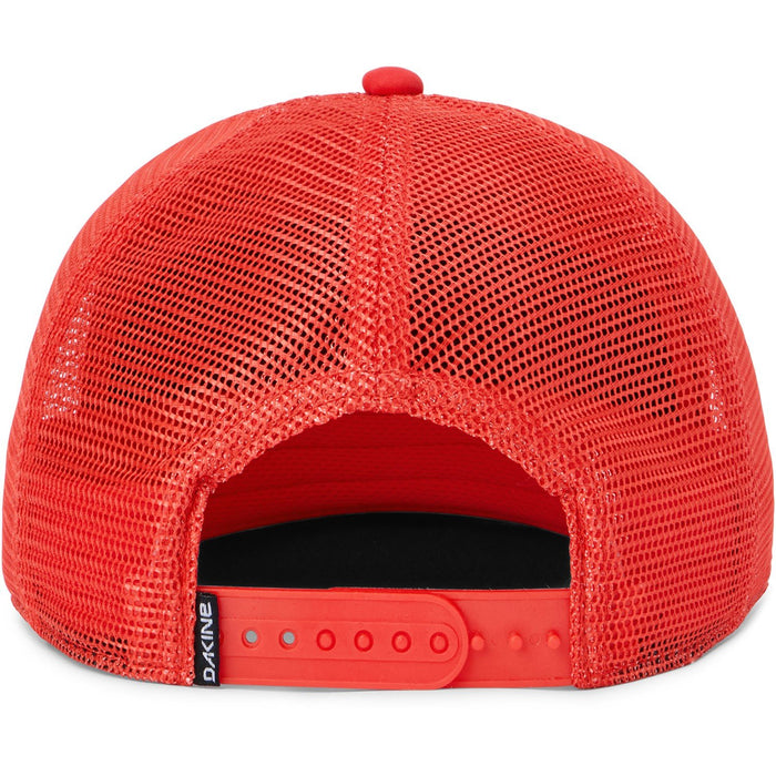 Dakine Cruisin Trucker Cap Snapback Mid Crown Curved Brim Hat Flame Scarlet Red