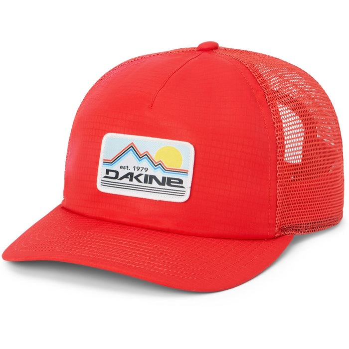 Dakine Cruisin Trucker Cap Snapback Mid Crown Curved Brim Hat Flame Scarlet Red