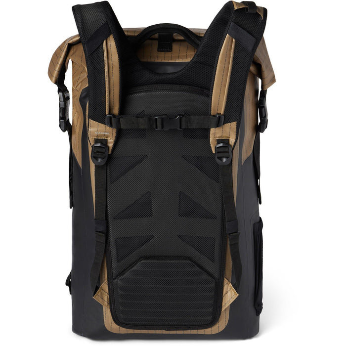 Dakine Cyclone Wet / Dry Rolltop 34L Waterproof Surf Backpack Coyote Morse Code
