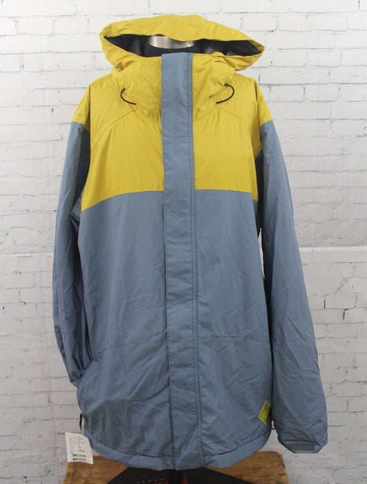 Bonfire Caden Snowboard Jacket, Men's Large, Maize Yellow / Smoke Gray New