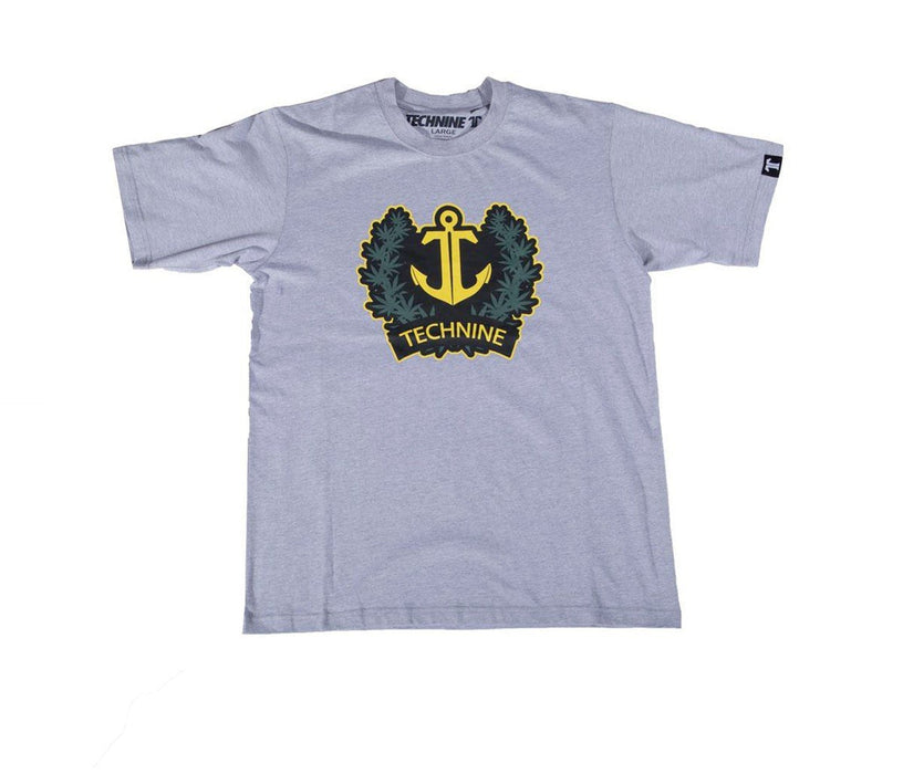 Technine Mens Captain Short Sleeve T-Shirt XL Athletic Gray New
