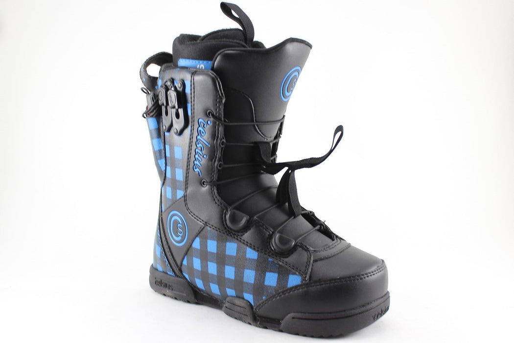 Celsius Fenom-Ozone Snowboard Boots 7 Cyan Plaid New Old Stock NOS