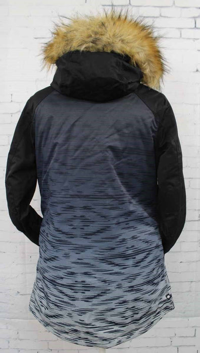 686 Womens Ceremony Insulated Snowboard Jacket Small Black Fade