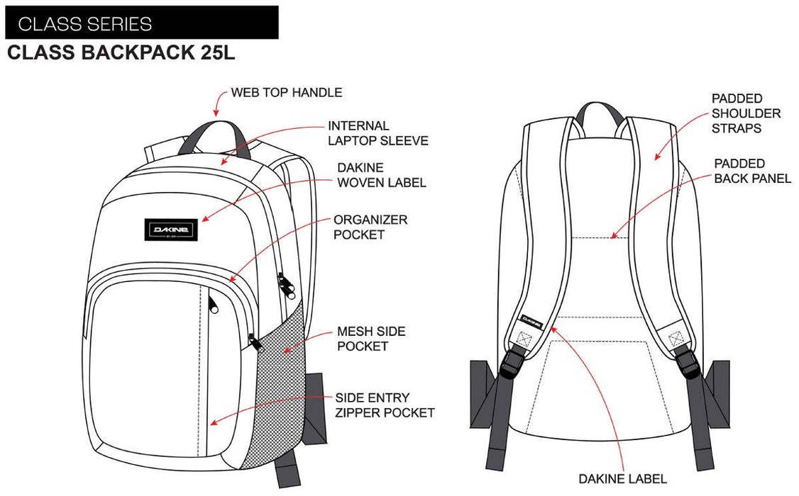 Dakine Class 25L Laptop Backpack Tropic Dusk New Back to School Fall 2023