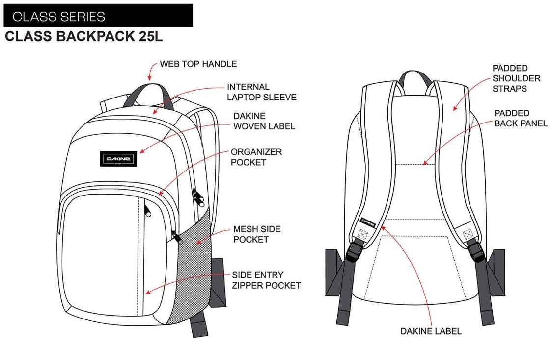 Dakine Class 25L Laptop Backpack Tropic Dusk New