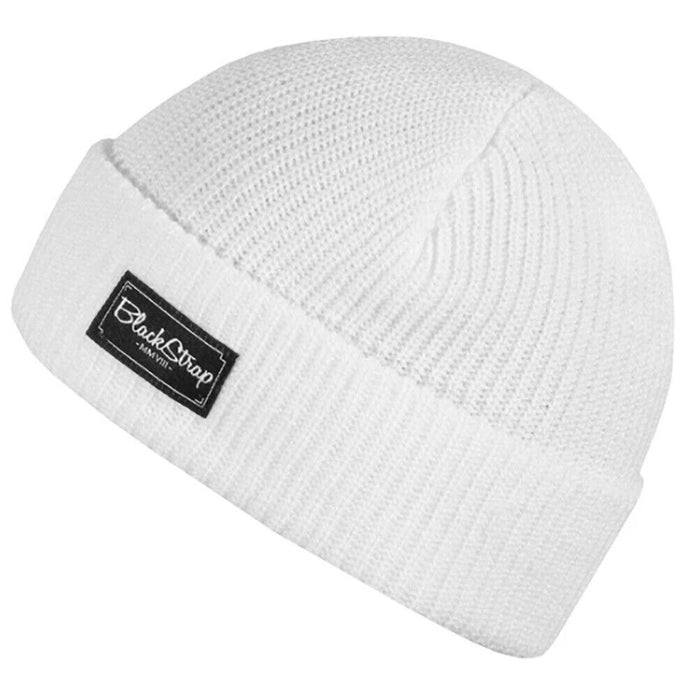 BlackStrap Classic Beanie Mid Length Cuffed Acrylic Rib Knit White New