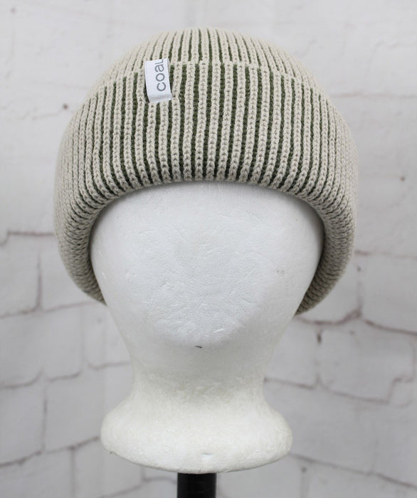 Coal Frena Acrylic Thick Rib Knit Cuffed Slouch Beanie Ceramic Rib Unisex OSFM