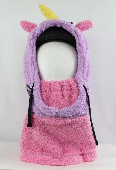 Coal The Ridge Kids Sherpa Fleece Hood Over Helmet Balaclava Purple Unicorn New