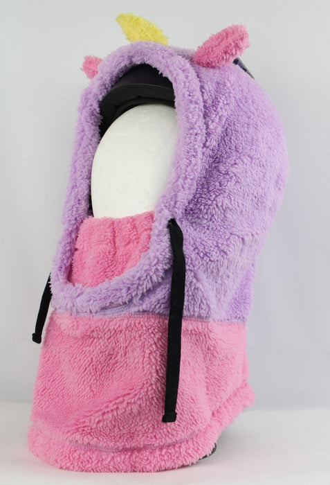 Coal The Ridge Kids Sherpa Fleece Hood Over Helmet Balaclava Purple Unicorn New