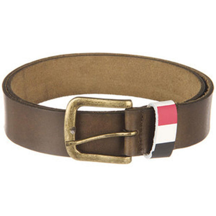 DC Men's Simple Man Leather Belt, Medium (38-40), Dirt Wash Brown New