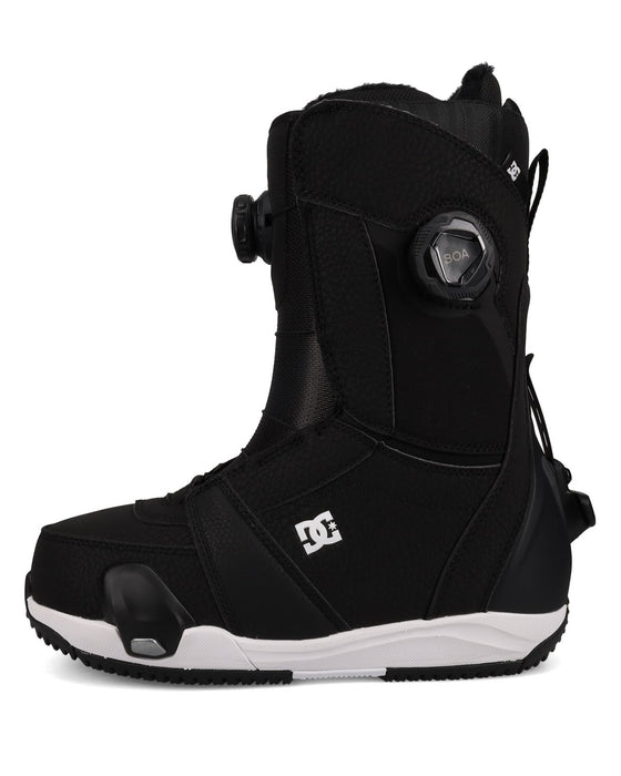 DC Lotus Boa Step On Snowboard Boots, US Womens Size 6.5 Black White New 2027