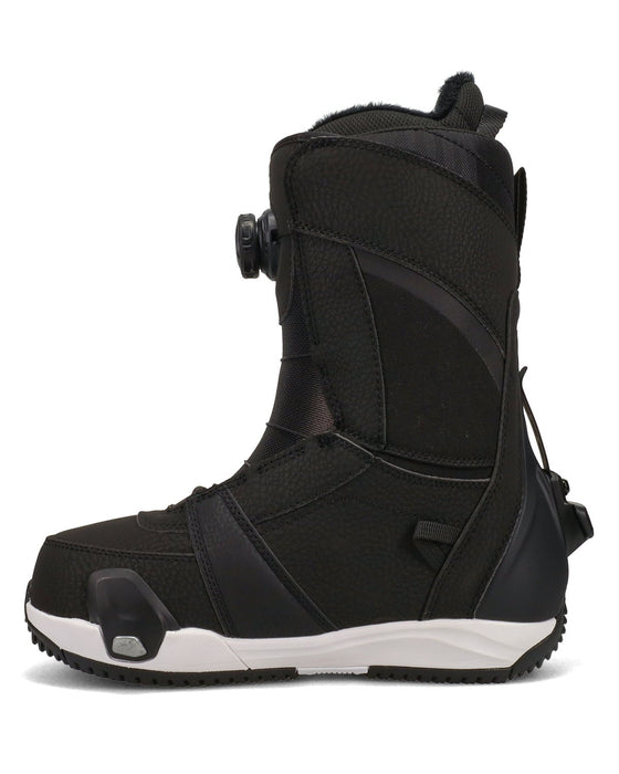 DC Lotus Boa Step On Snowboard Boots, US Womens Size 6.5 Black White New 2027