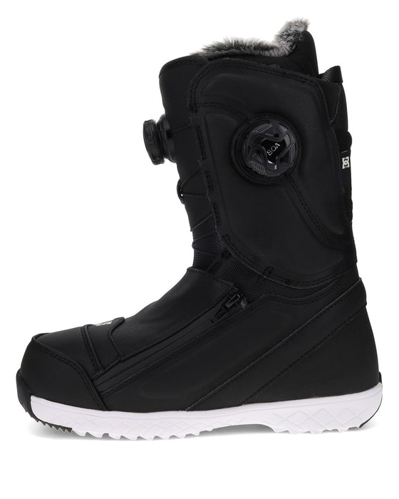 DC Mora Boa Snowboard Boots, US Womens Size 9, Black/White New 2026