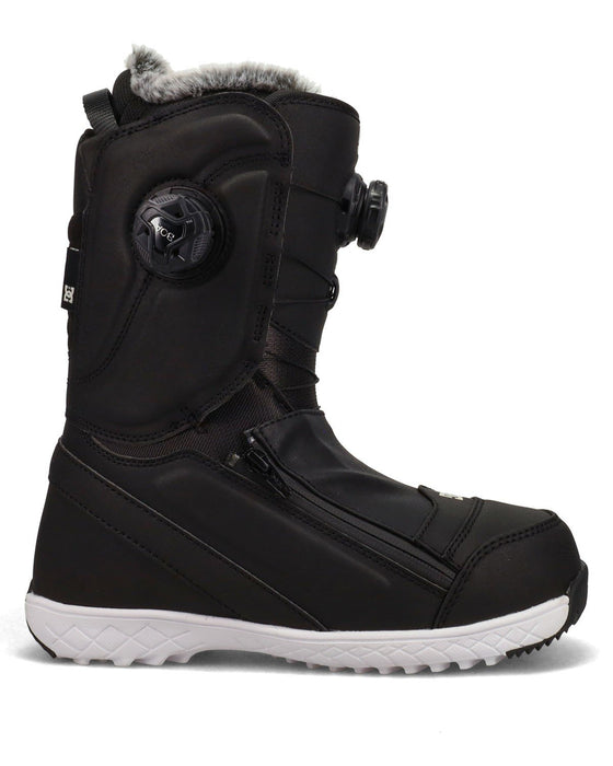 DC Mora Boa Snowboard Boots, US Womens Size 7.5, Black/White New 2026