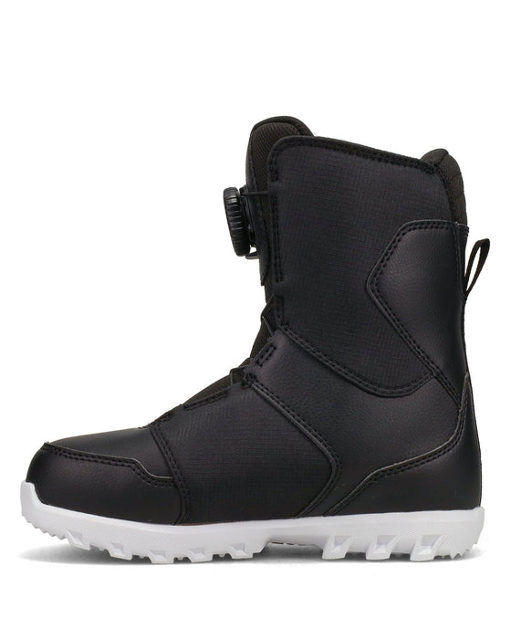 DC Youth Scout Boa Snowboard Boots, Kids Size 3, Black / White New 2026