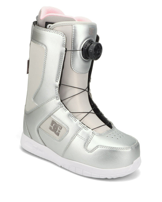 DC Phase Boa Snowboard Boots, US Women's Size 9, Silver Grey New 2026