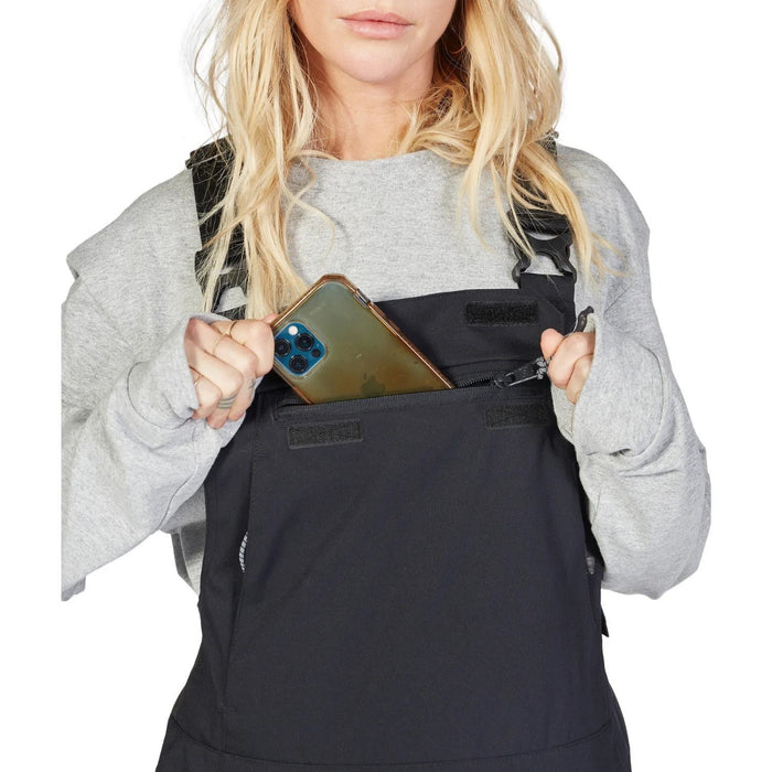 DC Monarch 45K Bib Snowboard Pants, Womens Size Medium, Black New