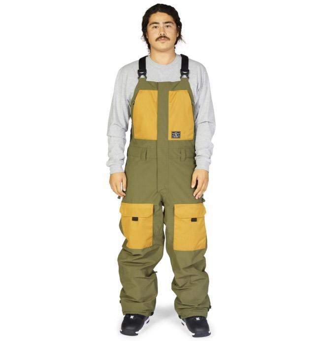 DC Shadow 15K Shell Snowboard Bib Pants Men's Medium Ivy Green New