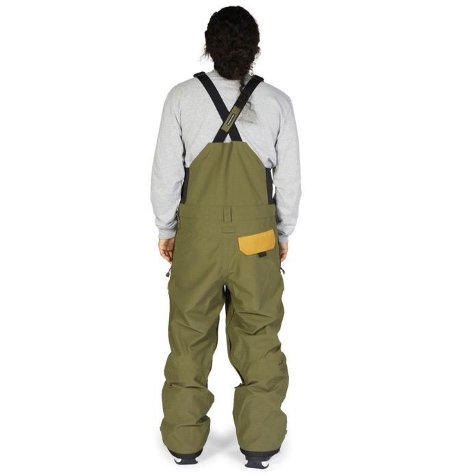 DC Shadow 15K Shell Snowboard Bib Pants Men's Medium Ivy Green New