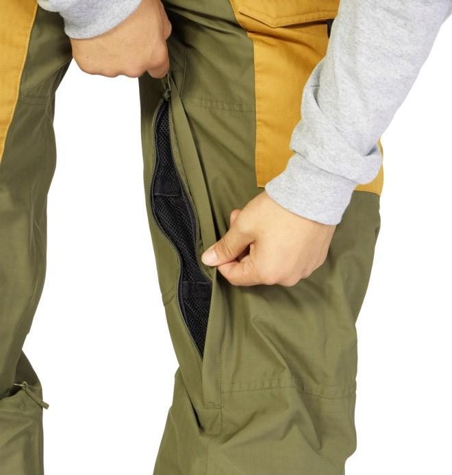 DC Shadow 15K Shell Snowboard Bib Pants Men's Medium Ivy Green New