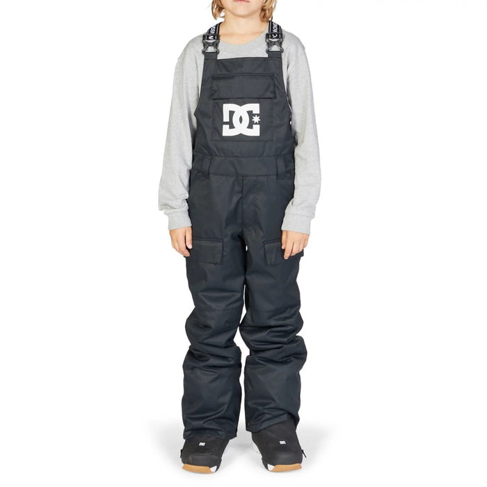 DC Roadblock Bib Snowboard Pants, Youth Boy's 12 / M Black New