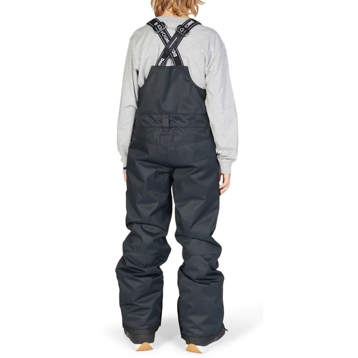 DC Roadblock Bib Snowboard Pants, Youth Boy's 12 / M Black New