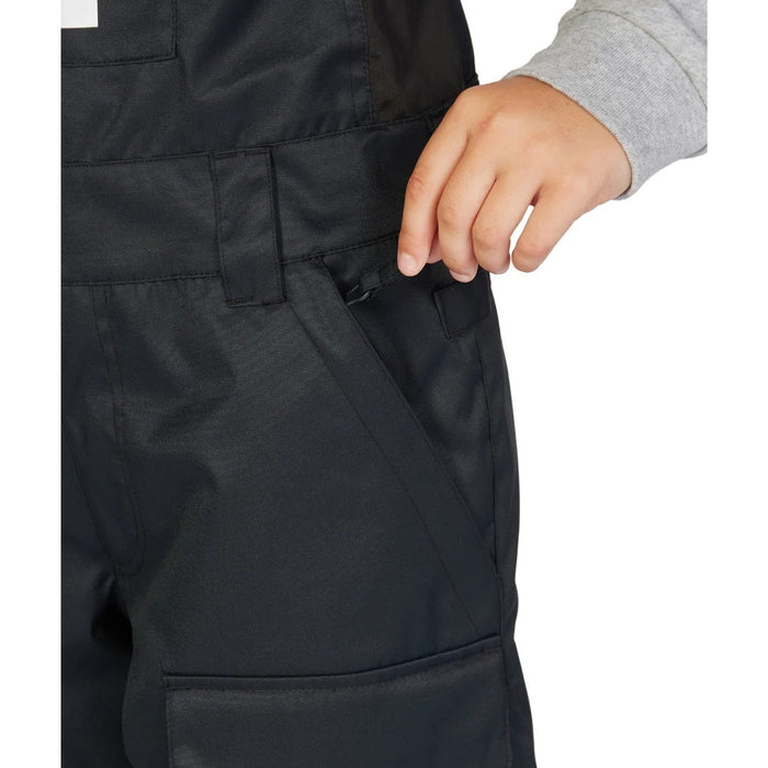 DC Roadblock Bib Snowboard Pants, Youth Boy's 12 / M Black New