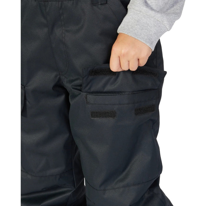 DC Roadblock Bib Snowboard Pants, Youth Boy's 12 / M Black New