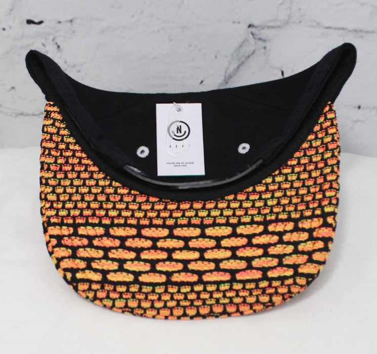 Neff Daily Knit Cap Snapback Flat Brim Baseball Hat Black/Volt