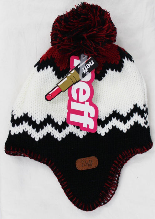 NEFF Darcy Pom Earflap Womens Beanie Black