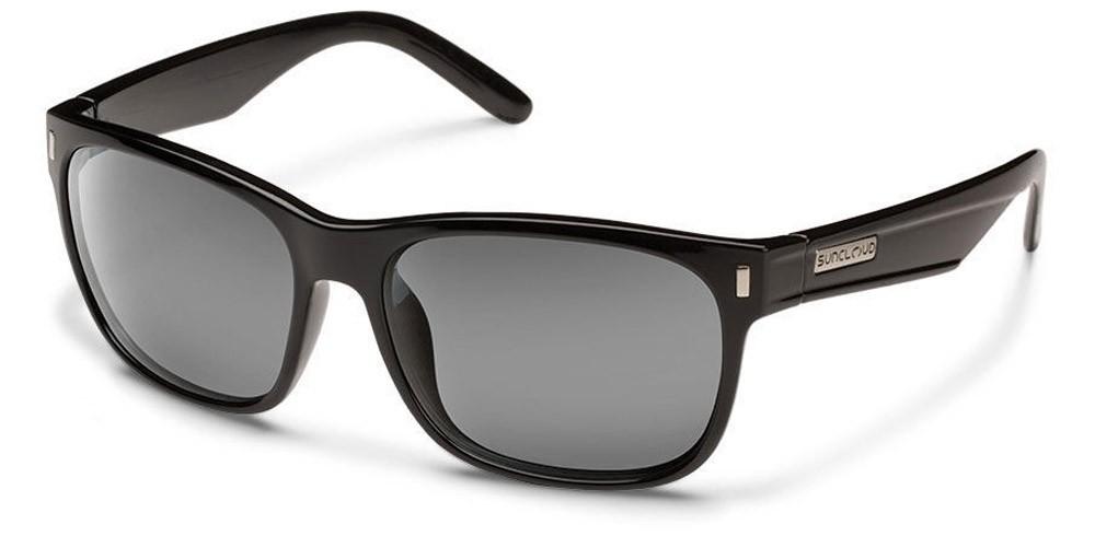 SunCloud Dashboard Sunglasses Black Frame, Polarized Gray Lens New