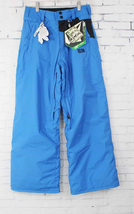 Volcom Disturbance Insulated Snowboard Pants Boys Youth Medium Cyan New