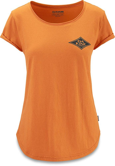 Dakine Women's Eugene Short Sleeve S/S T-Shirt Tee Medium Desert Sun Orange New