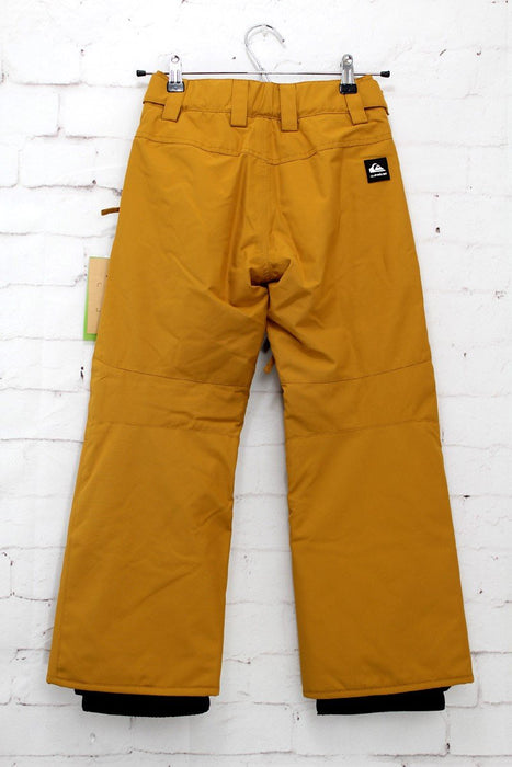 Quiksilver Estate Youth Snow Pants, Boys/Kids Medium 12Y, Buckthorn Brown New