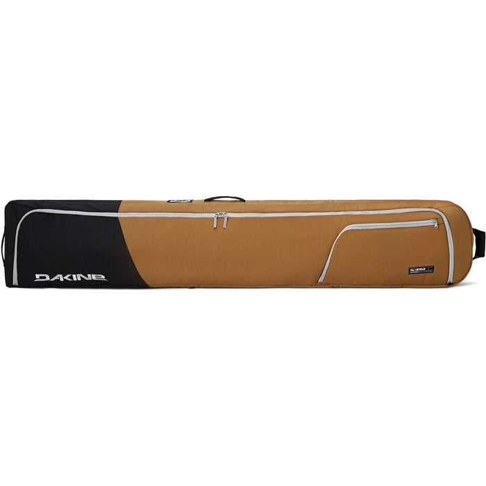 Dakine Fall Line Ski Roller Wheeled Padded Travel Bag 190 cm Rubber Brown New