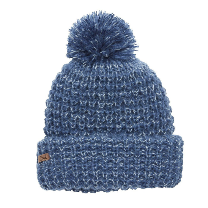 Coal The Kate Double Layer Waffle Knit Acrylic Pom Women's Beanie Dusty Navy