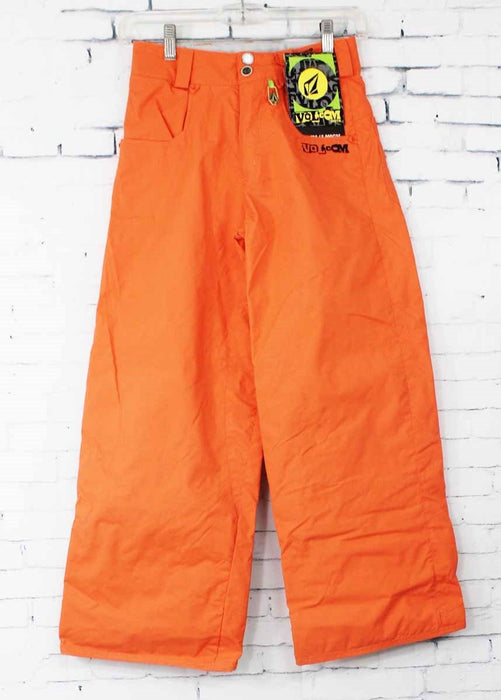 Volcom Five Snowboard Pants Boys Youth Small Orange New