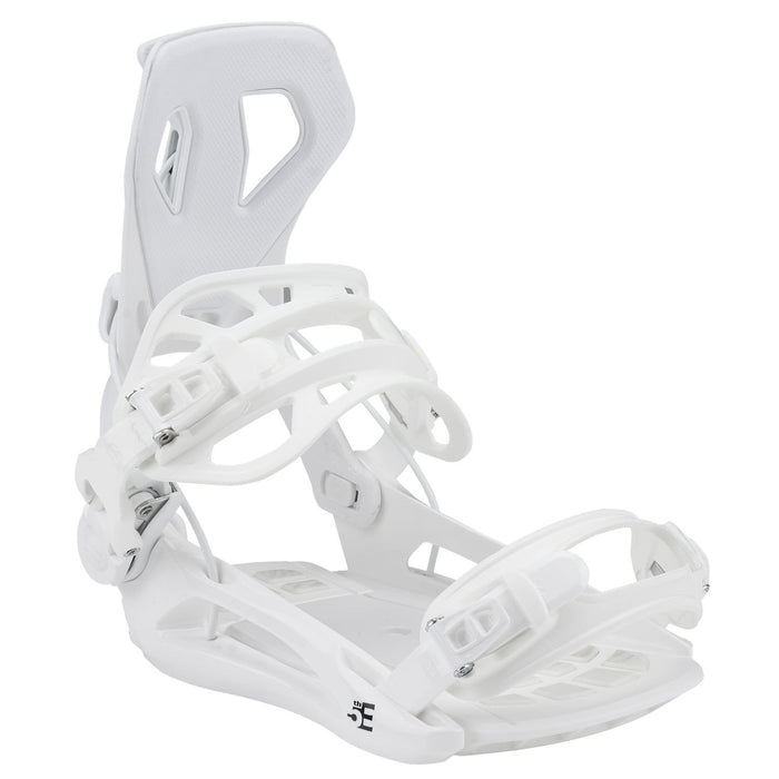 5th Element Flash Snowboard Bindings Unisex Medium White (US 6-9) Easy Entry