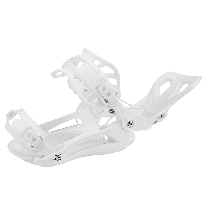 5th Element Flash Snowboard Bindings Unisex Large White (US 9-13) Easy Entry