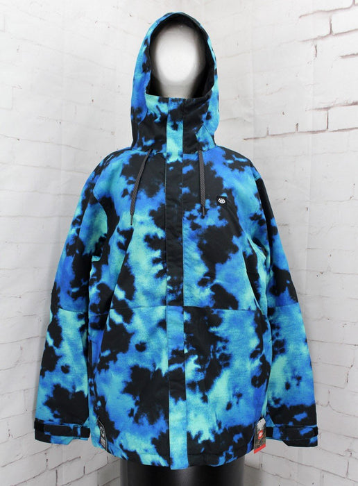 686 Foundation Insulated Snowboard Jacket, Men's Large, Blue Slush Nebula New