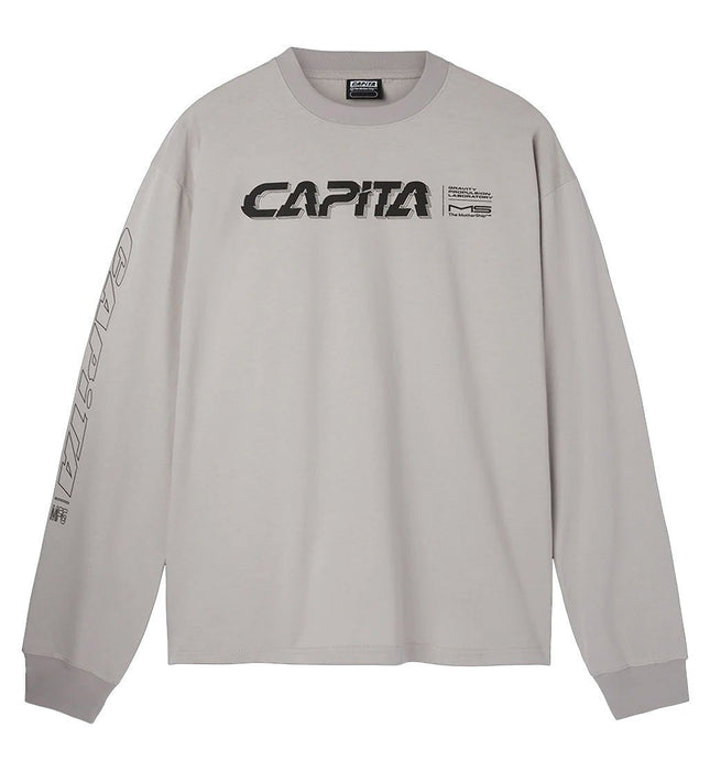Capita Snowboards Gravity Long Sleeve Tee Shirt Men's Size Medium Light Gray New