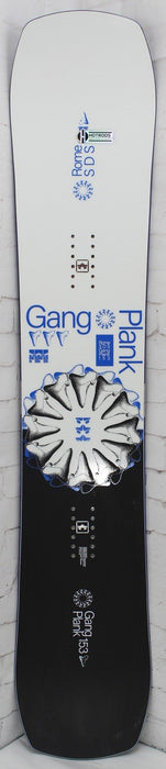 Rome Gang Plank Men's Snowboard Size 153 cm True Twin, White Base 2024 -Demo