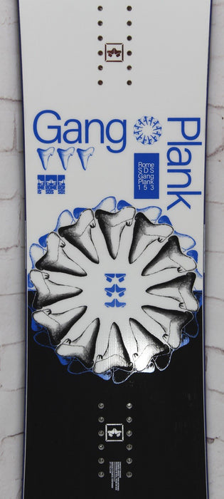 Rome Gang Plank Men's Snowboard Size 153 cm True Twin, White Base 2024 -Demo