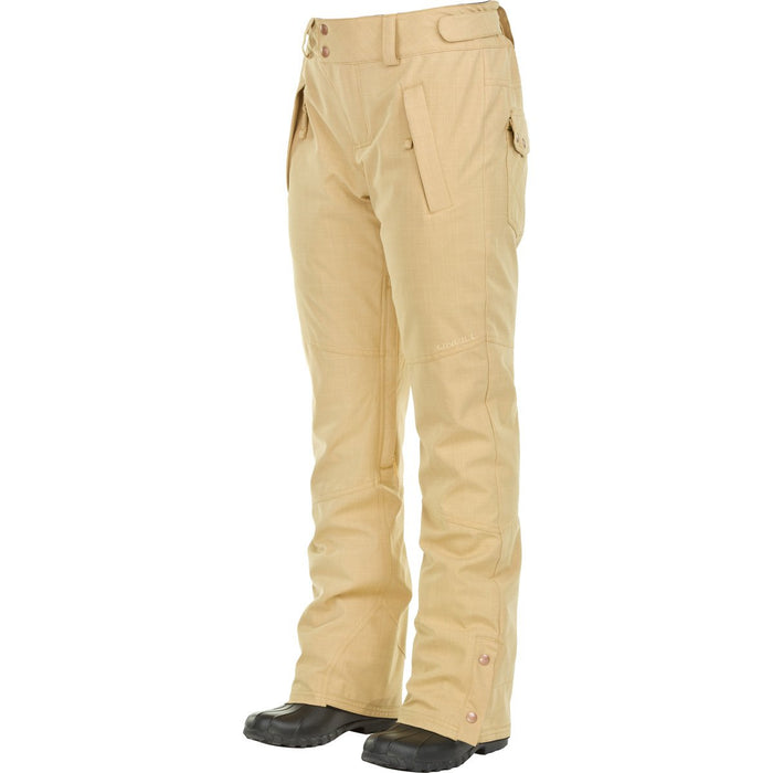 O'Neill Glamour Ski and Snowboard Pants, Women's Medium, Beige Lark