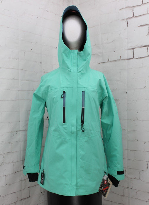 686 GoreTex Skyline Shell Snow Jacket, Women's Small, Spearmint Green New