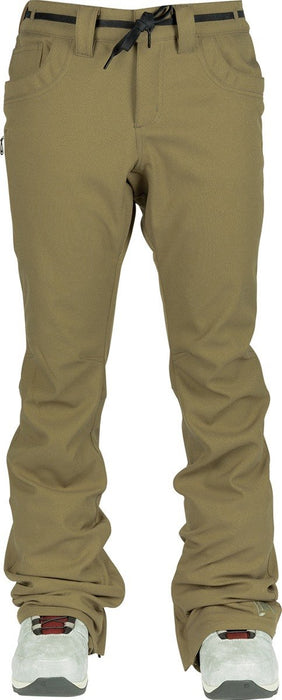 L1 Heartbreaker Twill Skinny Fit Womens Snowboard Pants Medium Walnut